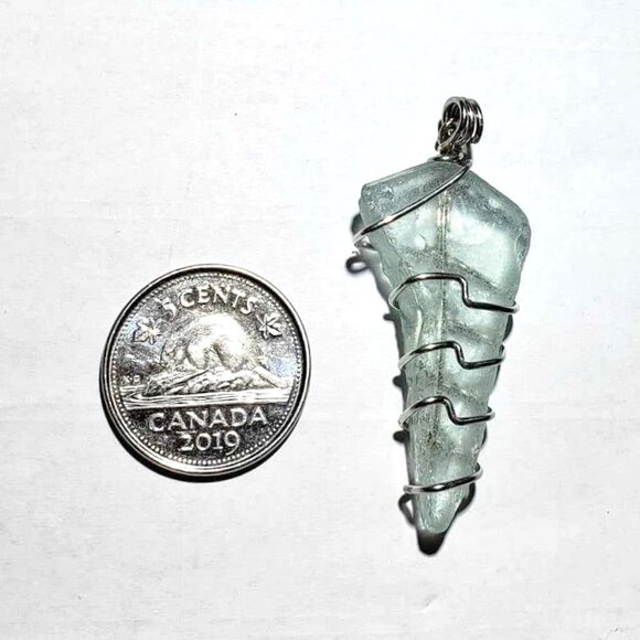 Imitation Sea Glass Pendant - Picture 1 of 1